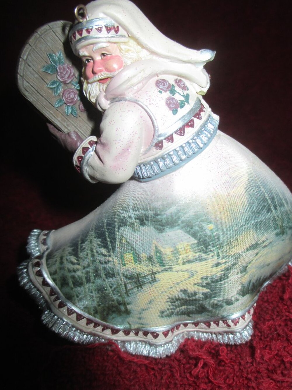 Thomas Kinkade Old World Santa Heirloom Ashton Drake 2003 Winter Path of Welcome